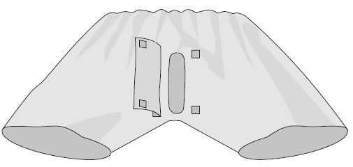 slit with hook-and-loop cover
